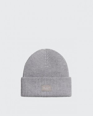 Men's Rag & Bone Blake Beanie Wool Hats Grey | 087TENKZJ