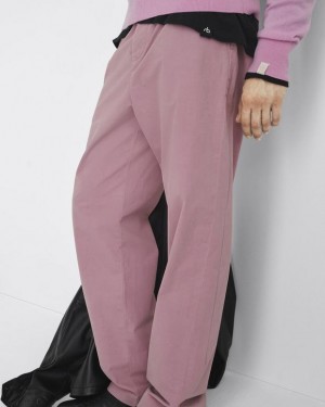 Men's Rag & Bone Bradford Cotton Relaxed Fit Pants Pink | 052WQRIBJ