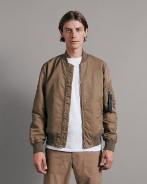 Men's Rag & Bone Manston Recycled Nylon Bomber Classic Fit Jackets Green | 731DPKBHG