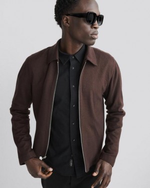 Men's Rag & Bone Melrose Japanese Wool Slim Fit Jackets Brown | 367FDRNIE