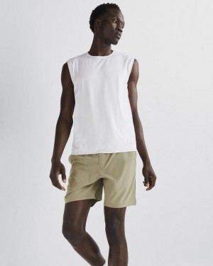 Men's Rag & Bone Pursuit Haydon Tank Tech Jersey T-Shirt White | 784BAHFPL