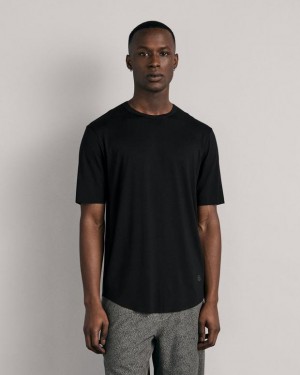 Men's Rag & Bone Pursuit Haydon Tee Tech Jersey T-Shirt Black | 786VIEWQM