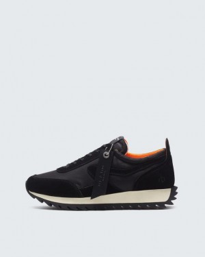 Men's Rag & Bone Retro Runner Bomber - Suede Low Shoes Black | 275EZHYCM