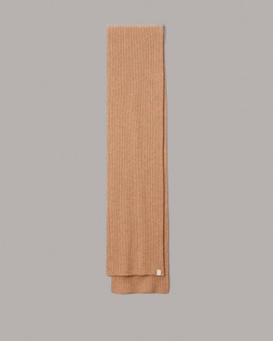 Women's Rag & Bone Ace Cashmere Midweight Scarf Brown | 071BWHQYI