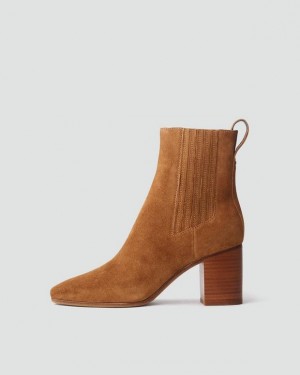 Women's Rag & Bone Astra Chelsea - Suede Chelsea Ankle Boots Brownwood Suede | 097CDRNMO