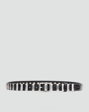 Women's Rag & Bone Baby Boyfriend Studded Leather Belts Black | 521FPVTSZ