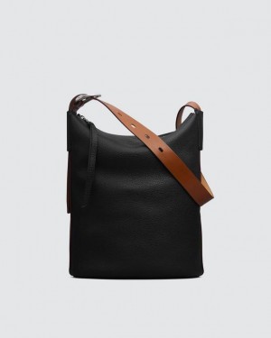 Women's Rag & Bone Belize Bucket Bags Black | 307IBHRLE