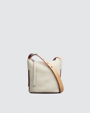 Women's Rag & Bone Belize Mini Small Bucket Bags White | 391EVBXQH