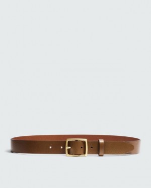 Women's Rag & Bone Boyfriend Leather Belts Brown | 501OAMTGH