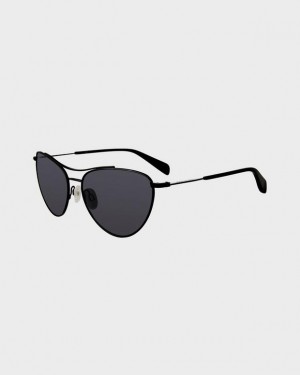 Women's Rag & Bone Clare Butterfly Sunglasses Black | 310LVUAET