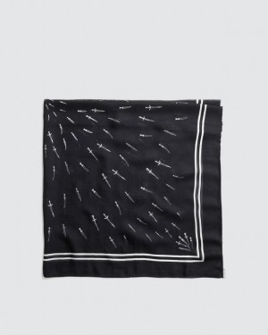 Women's Rag & Bone Dagger Cashmere Modal Lightweight Scarf Black | 910AXOIQU