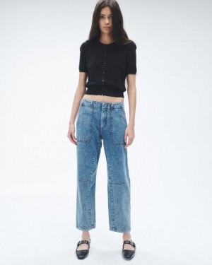 Women's Rag & Bone Leyton Denim Relaxed Fit Pants Elle | 148QDHNTE