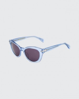 Women's Rag & Bone Lily Square Sunglasses Blue | 912QSTVGN