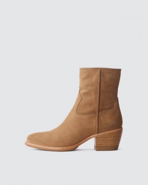 Women's Rag & Bone Mustang - Suede Heeled Ankle Boots Brown | 278XEGVMJ