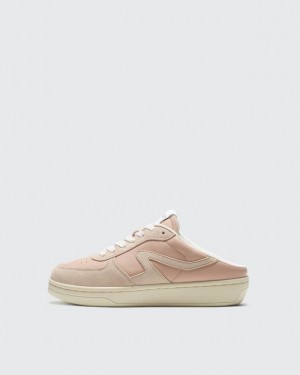 Women's Rag & Bone Retro Court Mule - Leather Slip On Sneakers Rose | 520OLNBXY