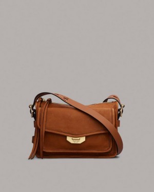 Women's Rag & Bone Small Field Messenger Bag Brown | 169ABWYPH