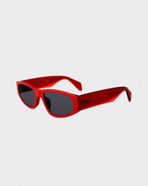 Women's Rag & Bone Soren Oval Sunglasses Red | 270AZOGBN