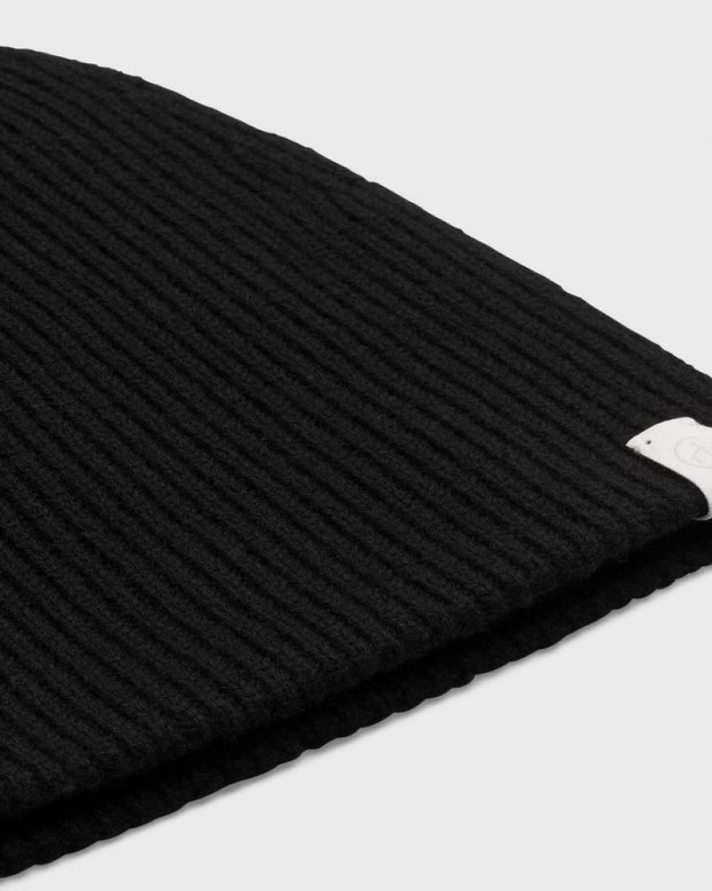 Men's Rag & Bone Ace Beanie Cashmere Hats Black | 098QNFKEW