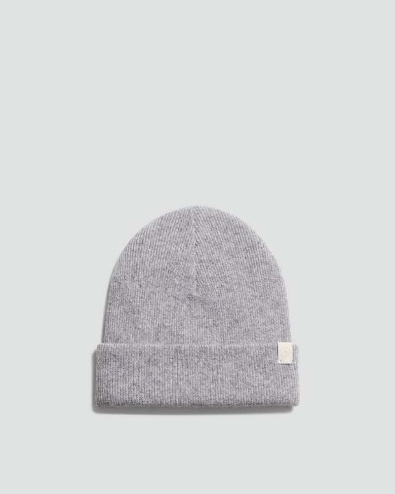 Men\'s Rag & Bone Addie Beanie Cashmere Hats Grey | 165UHQZLC