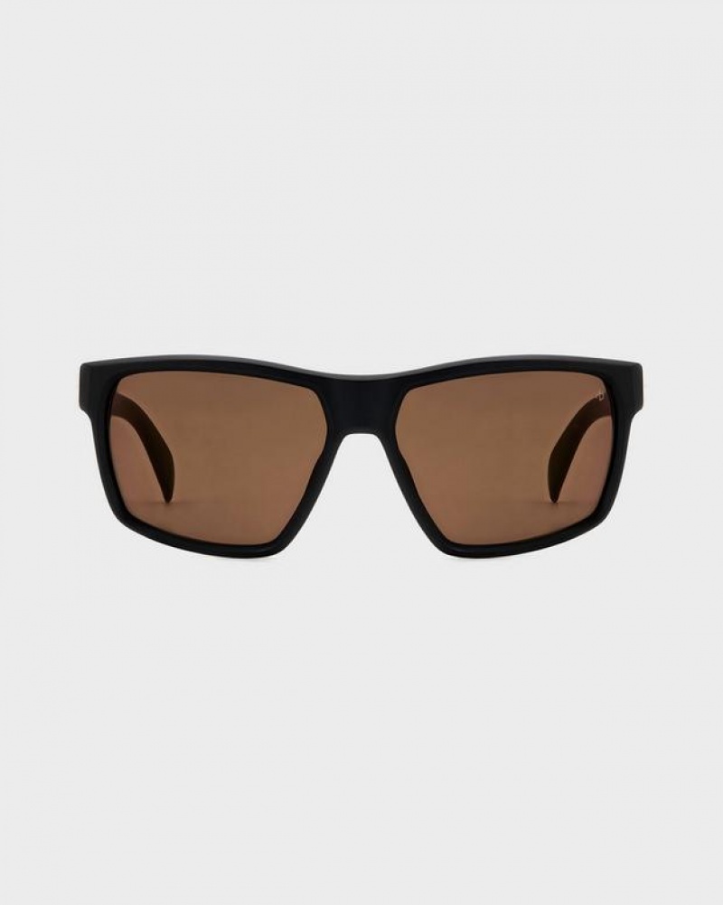 Men's Rag & Bone Aron Rectangular Sunglasses Black | 498MECZDK