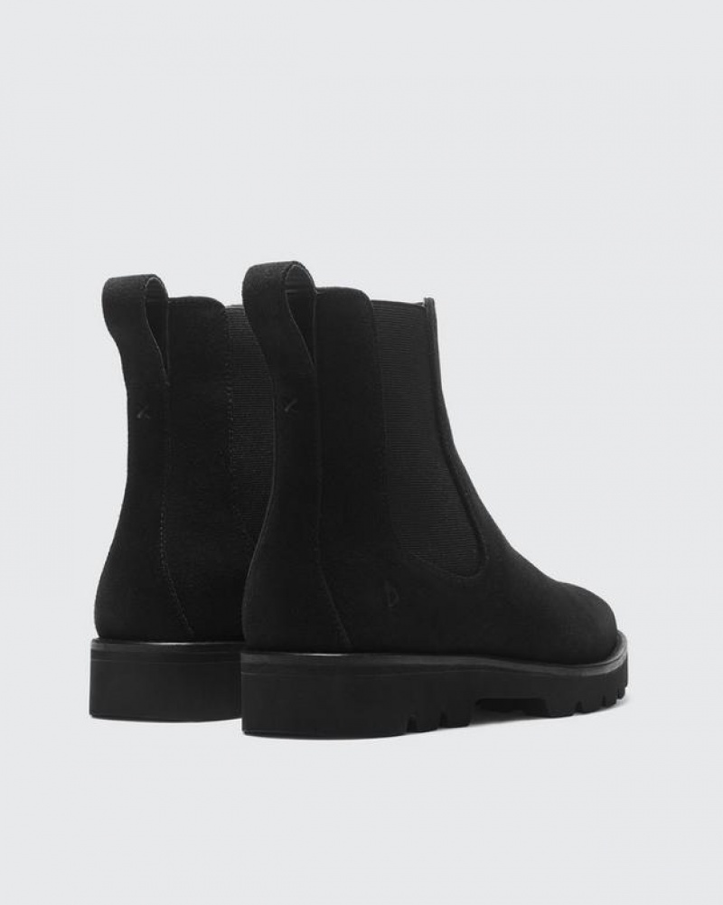 Men's Rag & Bone Bedford Chelsea - Suede Lug Ankle Boots Black | 623YPAKOX