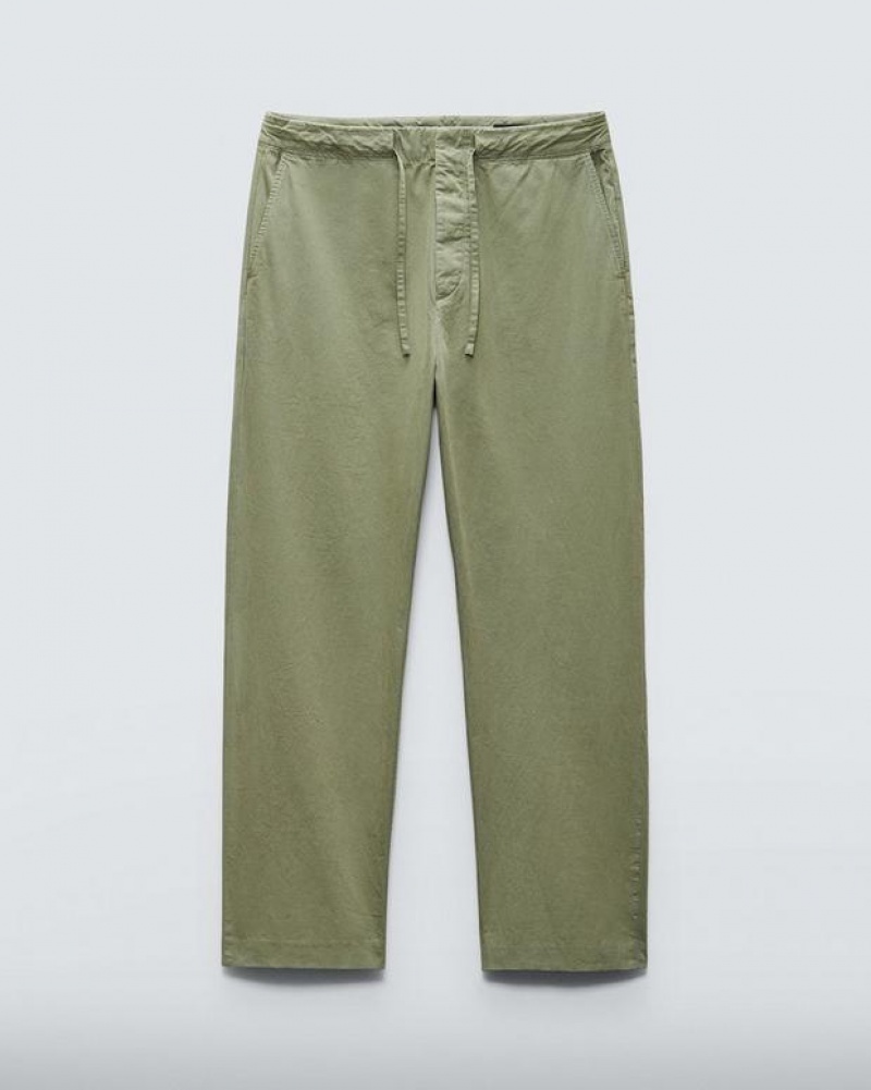 Men's Rag & Bone Bradford Cotton Relaxed Fit Pants Lichen | 208SYCLBH