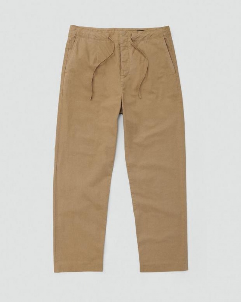 Men's Rag & Bone Bradford Cotton Relaxed Fit Pants Ermine | 359YNJXKZ