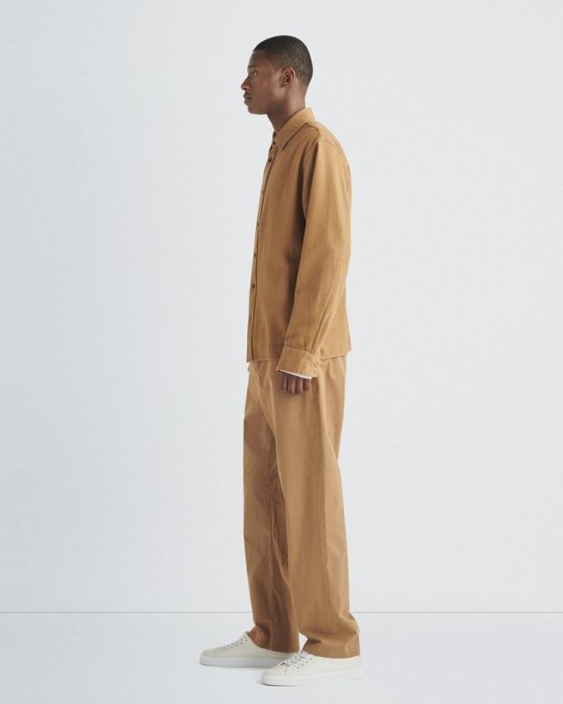 Men's Rag & Bone Bradford Cotton Relaxed Fit Pants Ermine | 359YNJXKZ