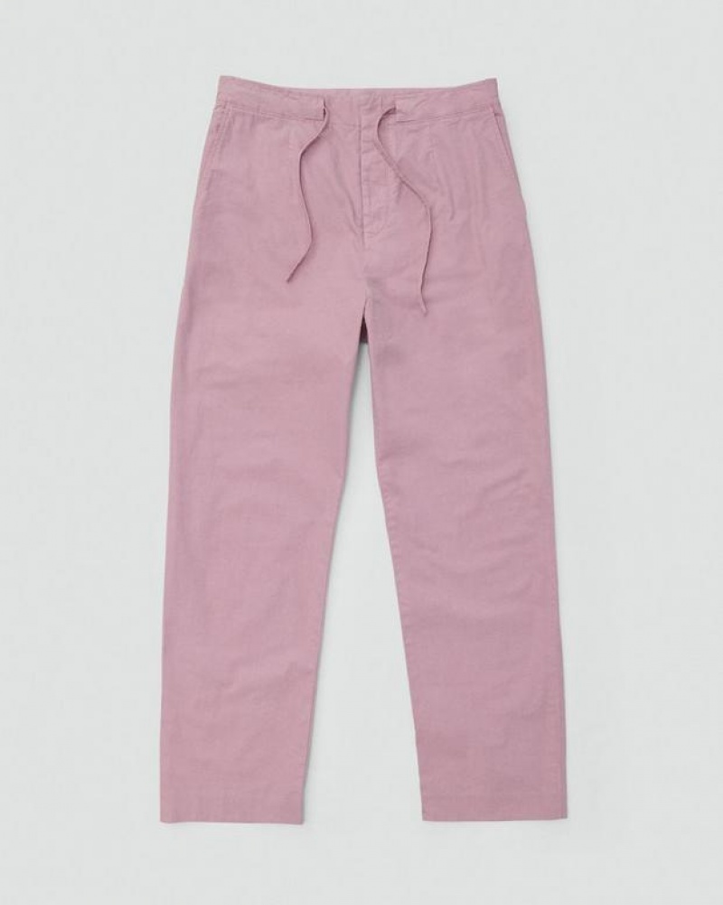 Men's Rag & Bone Bradford Cotton Relaxed Fit Pants Pink | 052WQRIBJ