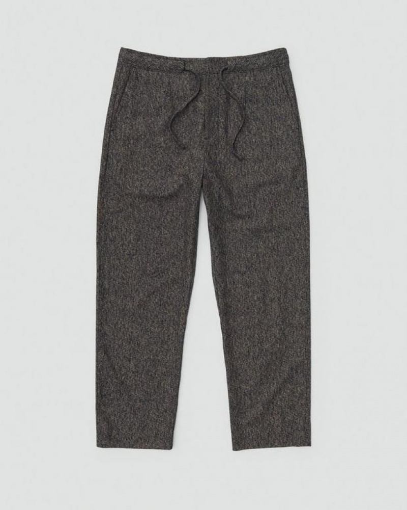 Men's Rag & Bone Bradford Mélange Tweed Relaxed Fit Pants Navy | 741XVFUGR