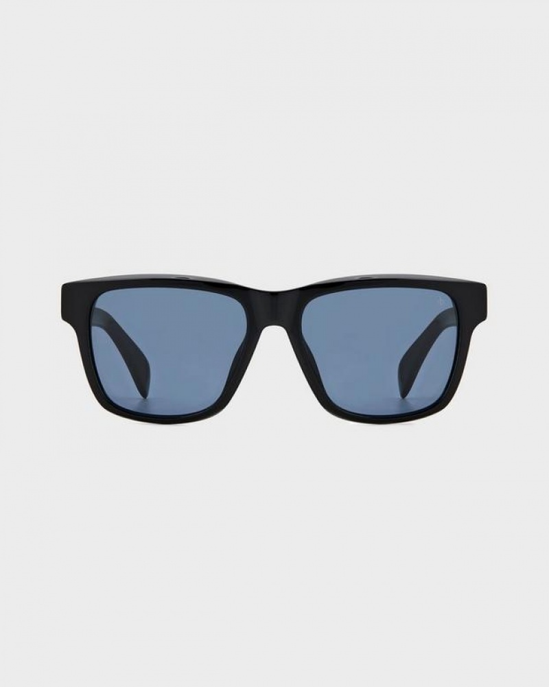 Men's Rag & Bone Canyon Square Sunglasses Black | 931TKGNWS