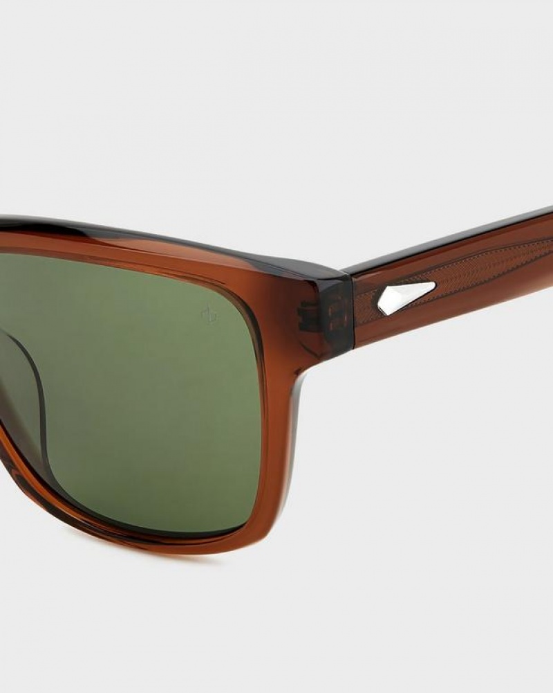 Men's Rag & Bone Canyon Square Sunglasses Brown | 056APZYKU