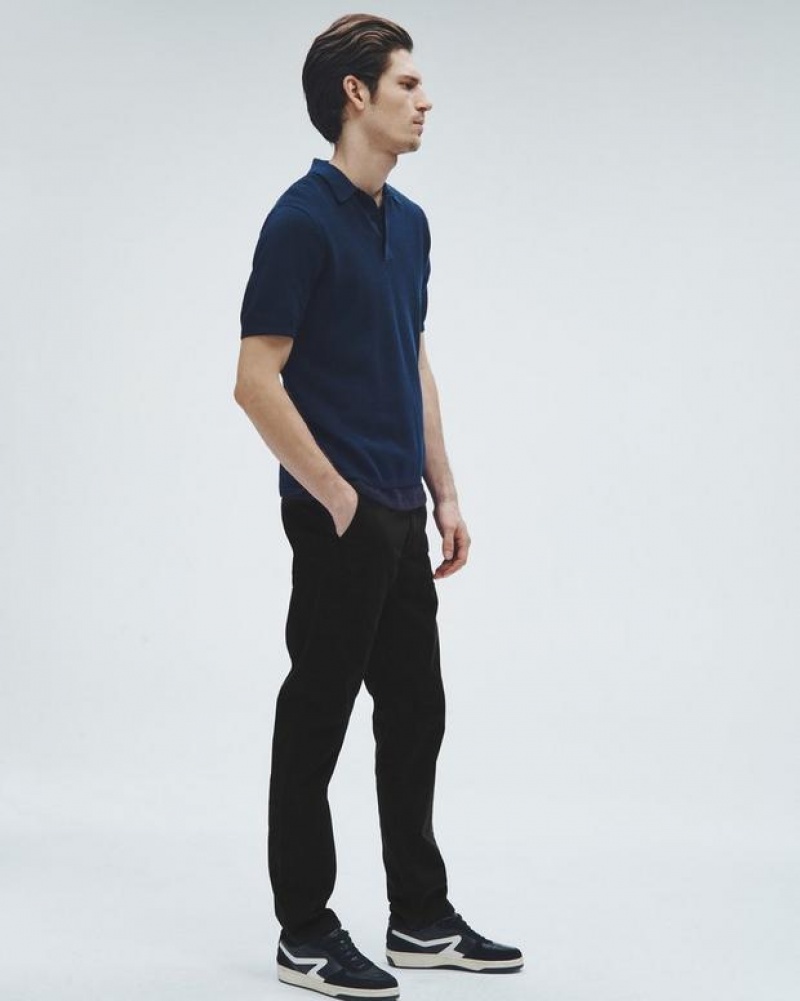 Men's Rag & Bone Fit 2 Stretch Twill Chino Slim Fit Pants Black | 835SXHQOP