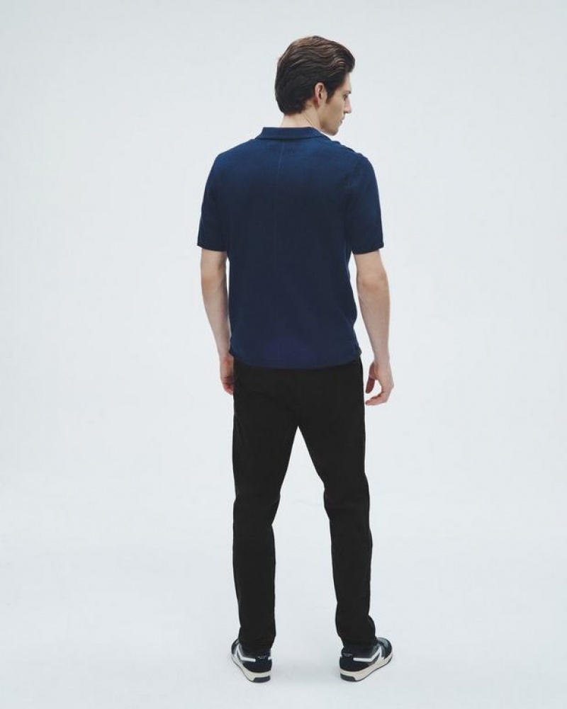 Men's Rag & Bone Fit 2 Stretch Twill Chino Slim Fit Pants Black | 835SXHQOP