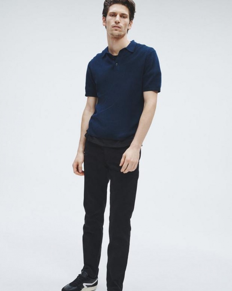 Men's Rag & Bone Fit 2 Stretch Twill Chino Slim Fit Pants Black | 835SXHQOP