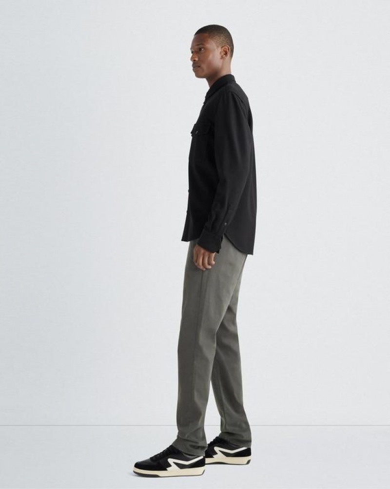 Men's Rag & Bone Fit 2 Stretch Twill Chino Slim Fit Pants Grey Green | 160IFWHLG