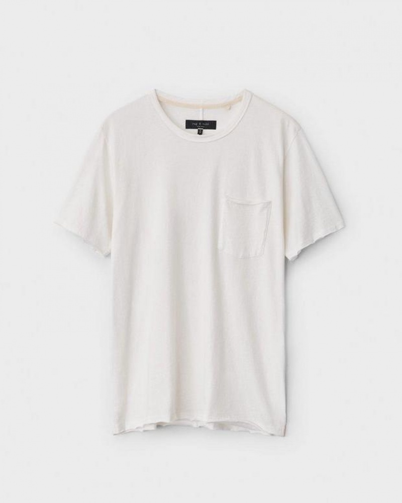 Men's Rag & Bone Miles Principal Jersey Tee Cotton T-Shirt Pfd | 832LZIXFY