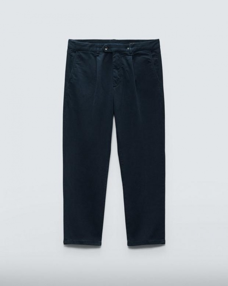 Men's Rag & Bone Pleated Cotton Chino Classic Fit Pants Salute | 048MHXNOD