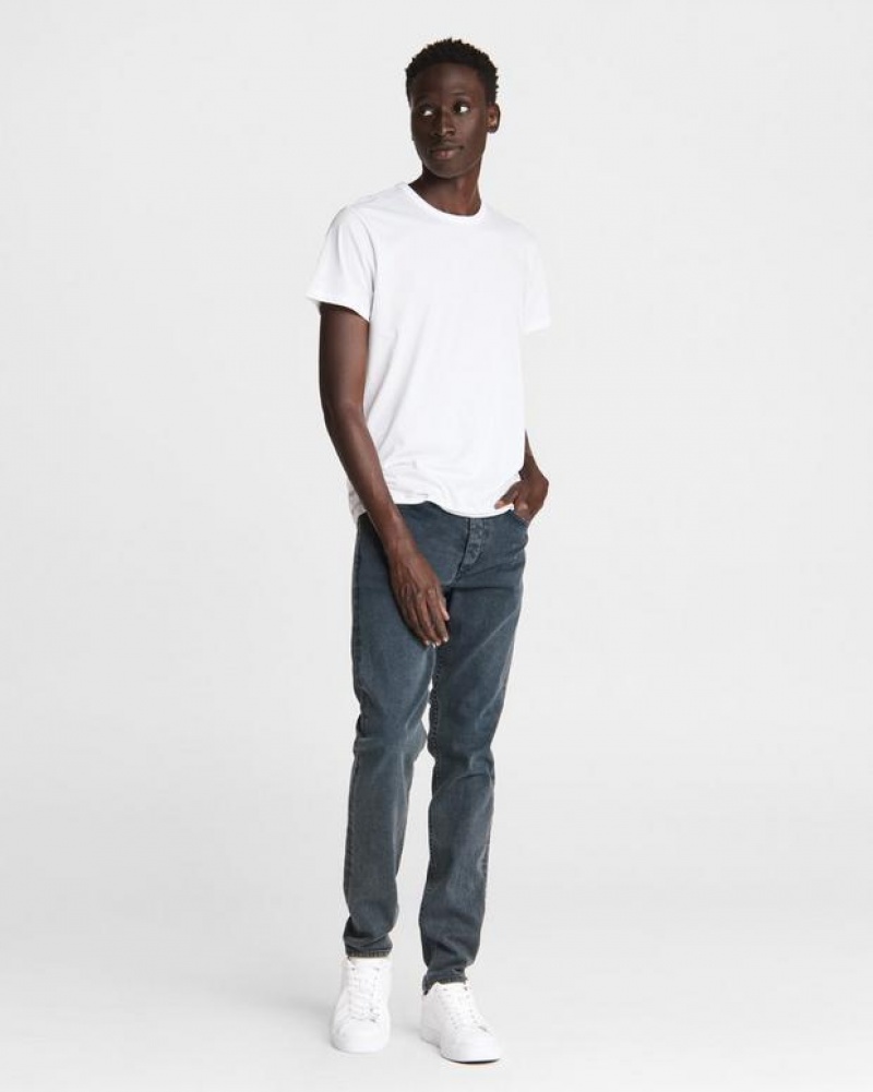 Men's Rag & Bone Pratt Principal Sleeve Tee Jersey T-Shirt White | 701STLHMD