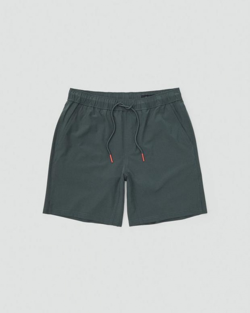 Men's Rag & Bone Pursuit Active Relaxed Fit Shorts Grey | 510RMXUHQ