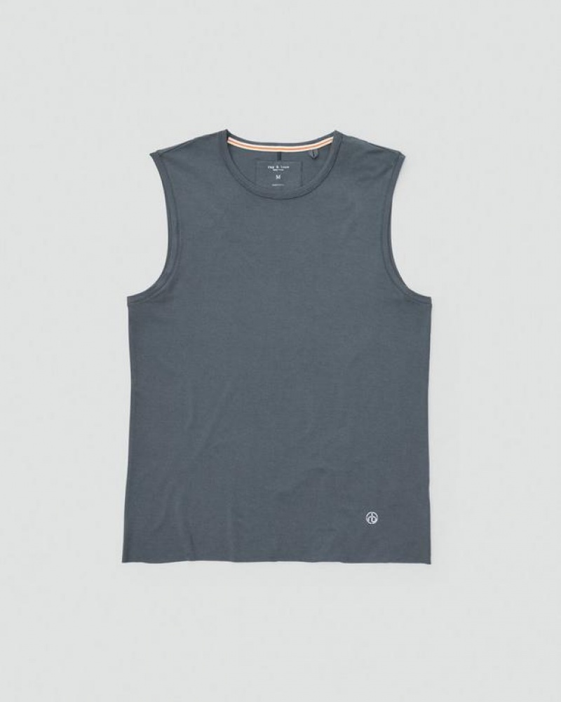 Men's Rag & Bone Pursuit Hayden Tank Tech Jersey T-Shirt Grey | 612NGHMYD