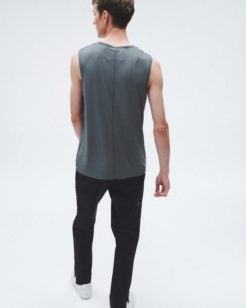 Men's Rag & Bone Pursuit Hayden Tank Tech Jersey T-Shirt Grey | 612NGHMYD