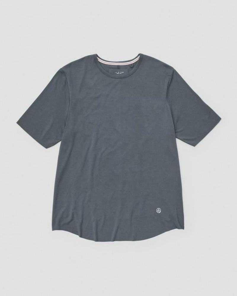 Men's Rag & Bone Pursuit Hayden Tee Tech Jersey T-Shirt Grey | 837BMHUWJ