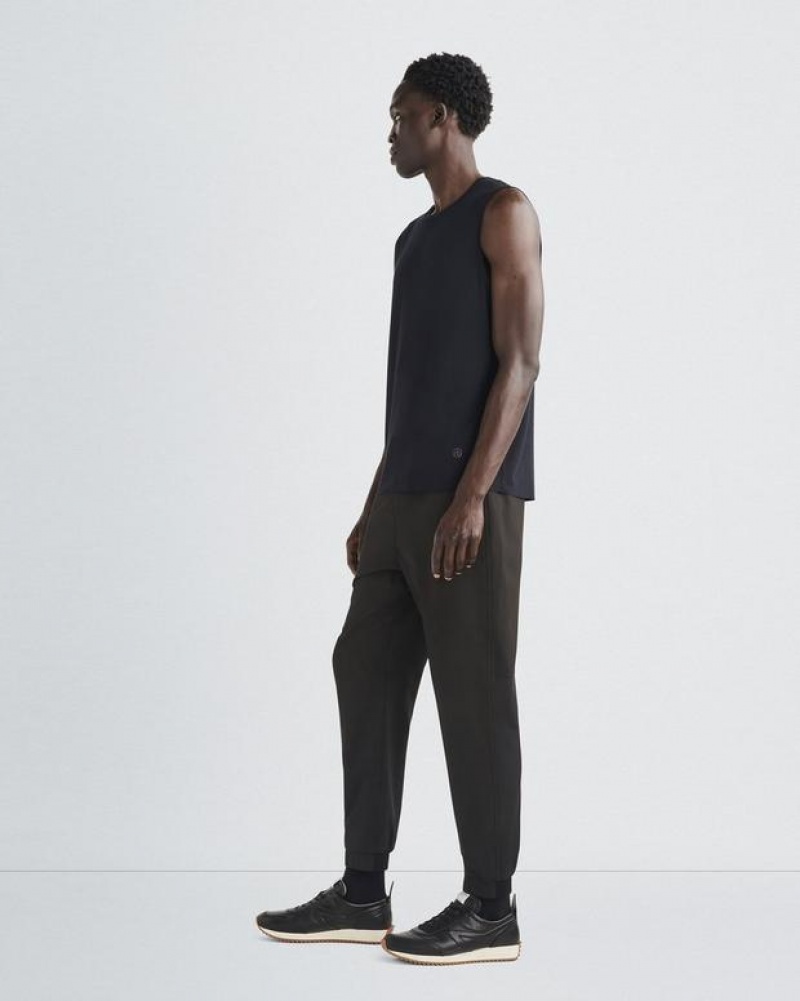 Men's Rag & Bone Pursuit Haydon Tank Tech Jersey T-Shirt Black | 024CFWGVI