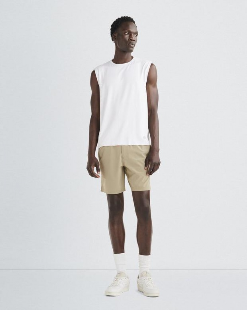 Men's Rag & Bone Pursuit Haydon Tank Tech Jersey T-Shirt White | 784BAHFPL