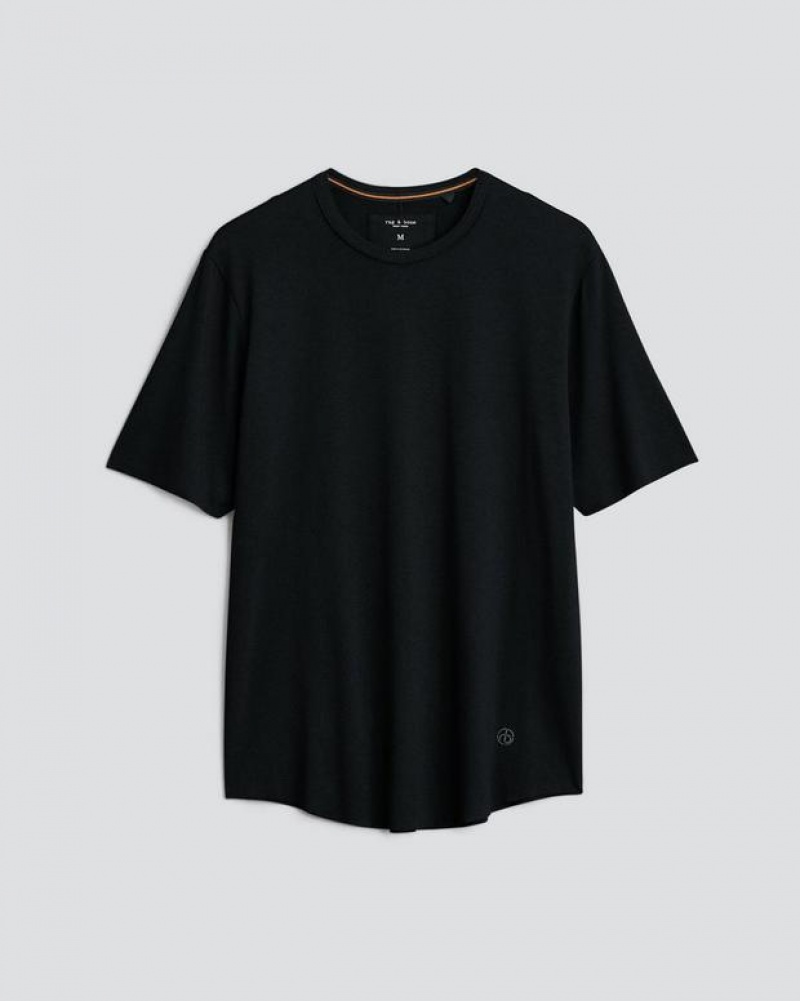 Men's Rag & Bone Pursuit Haydon Tee Tech Jersey T-Shirt Black | 786VIEWQM