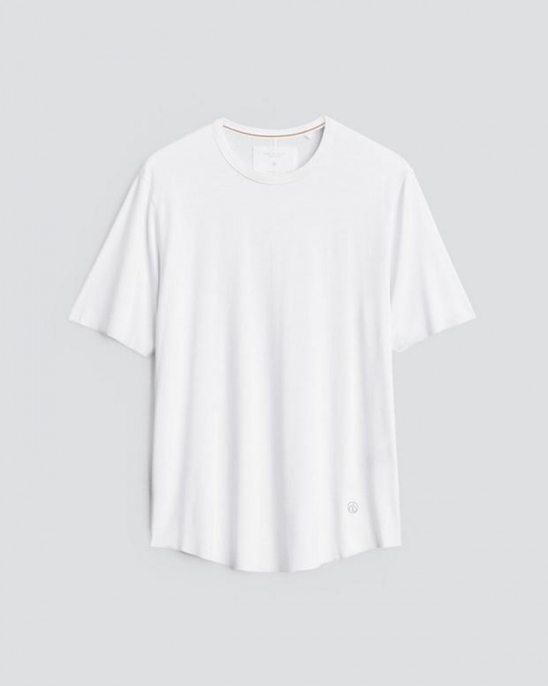 Men's Rag & Bone Pursuit Haydon Tee Tech Jersey T-Shirt White | 126VMZRHX