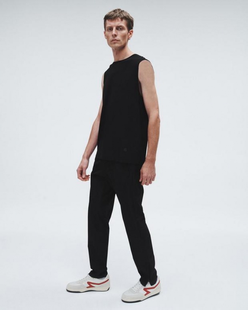 Men's Rag & Bone Pursuit Zander Technical Track Relaxed Fit Pants Black | 015TWLRAS