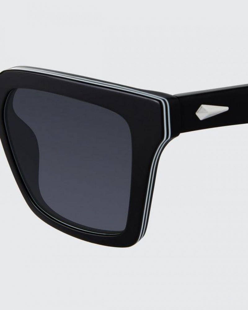 Men's Rag & Bone Zander Square Sunglasses Black | 840NHRLAF