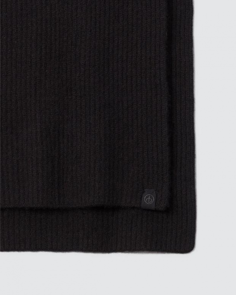 Women's Rag & Bone Ace Cashmere Midweight Scarf Black | 120DSJPKM